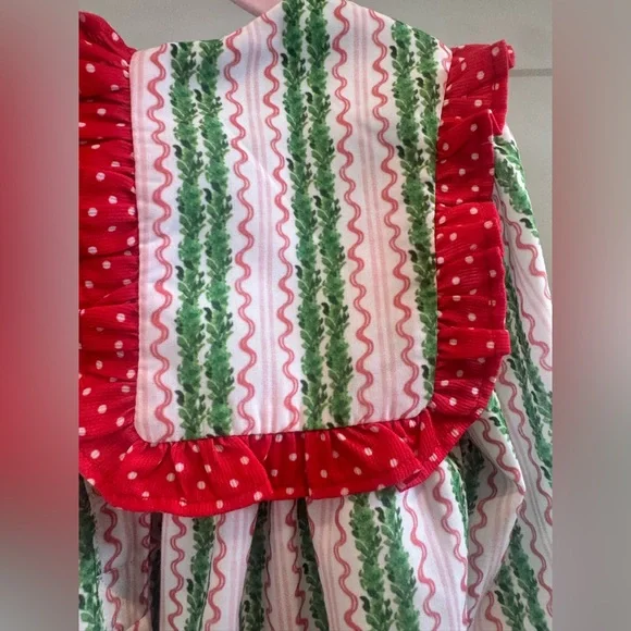 Festive Striped Kids Dress - Picture 3 of 4